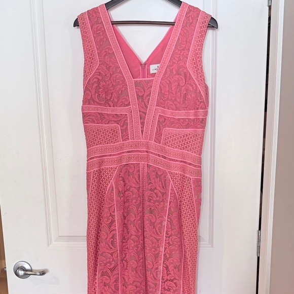 J Mendel Dresses & Skirts - J Mendel - new : coral trumpet style lace overlay gown